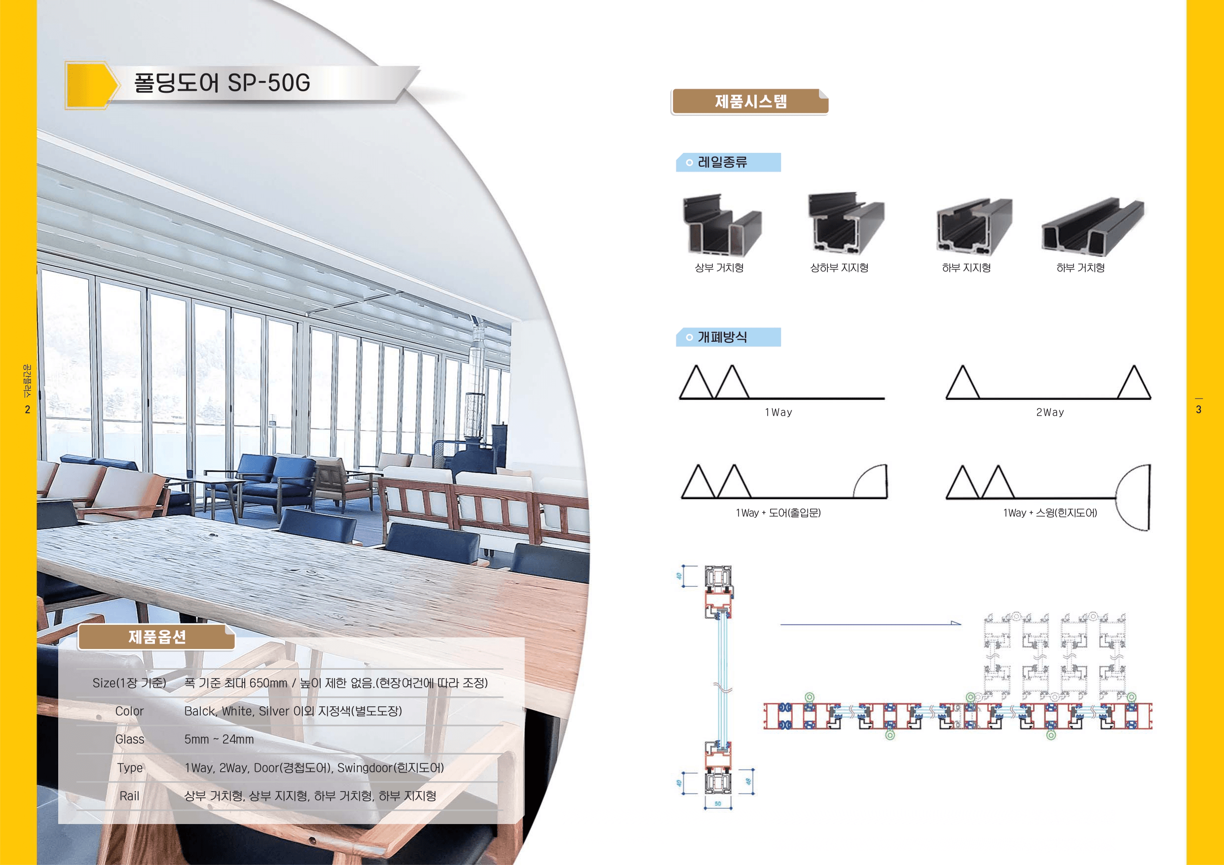 폴딩도어 SP-50G