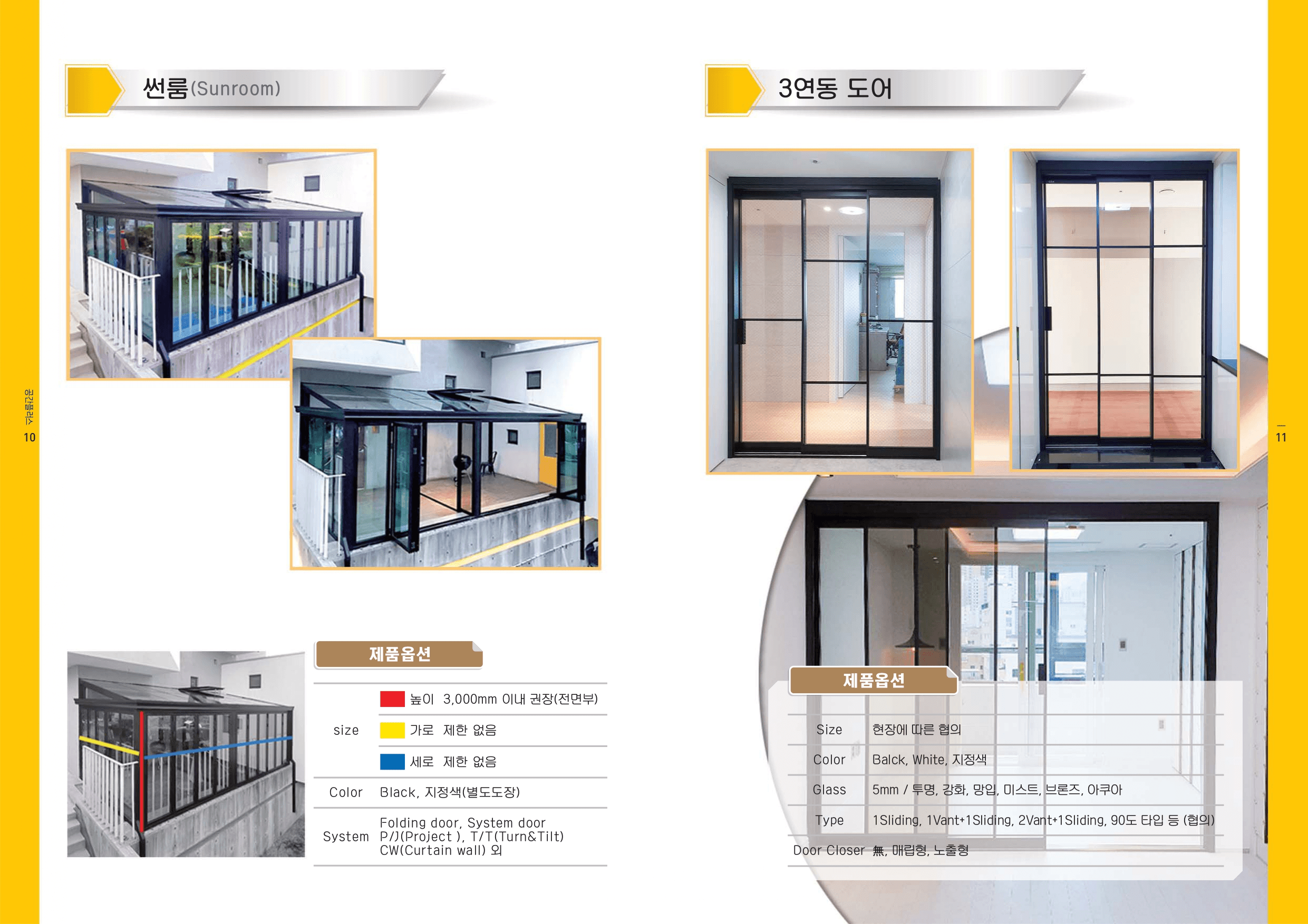 썬룸 (Sunroom), 3연동 도어